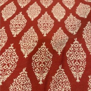 SOLD Burnt Orange Cream Patterned Pillow Cover Pottery Barn